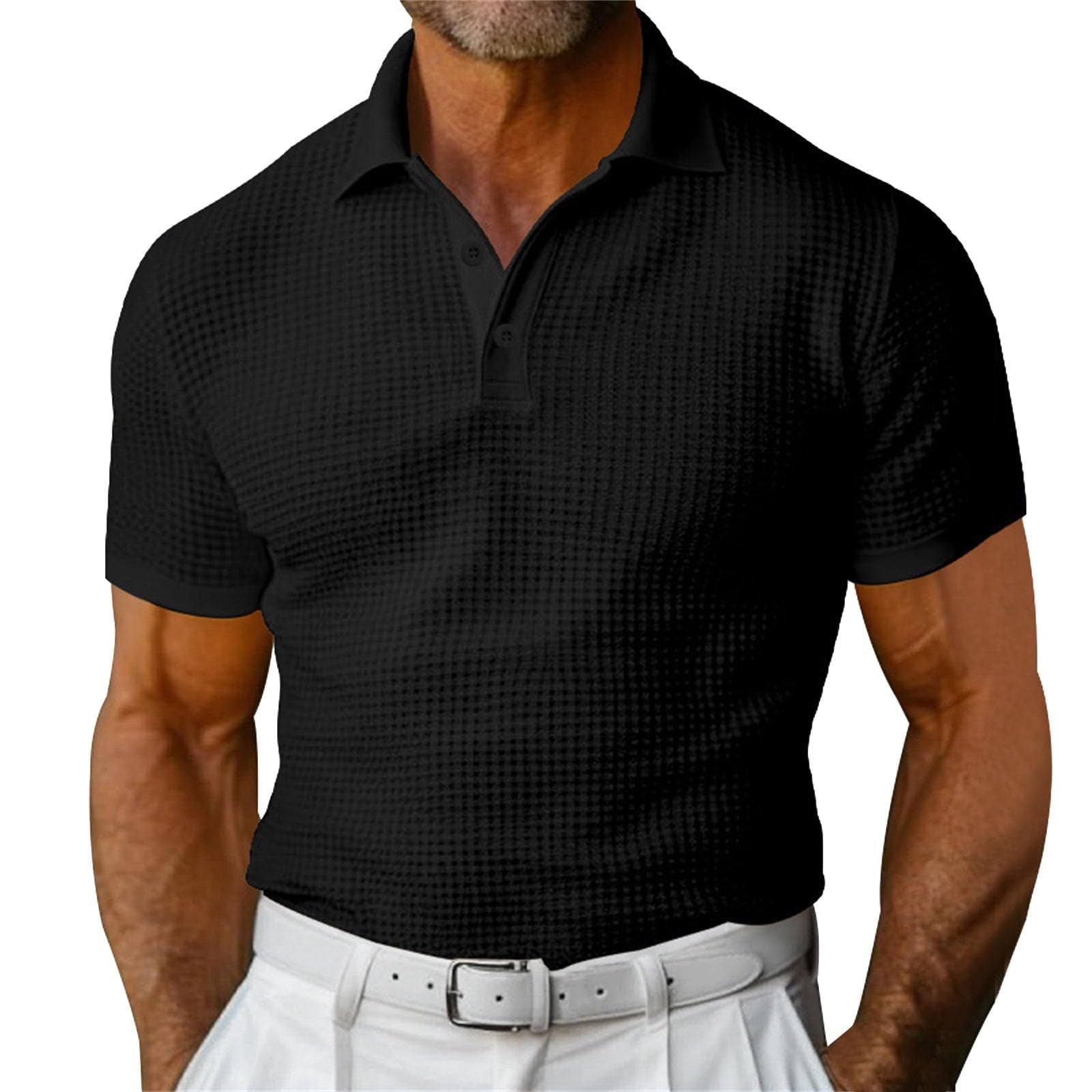 Herr Slim Fit Bomull Polo Skjorta