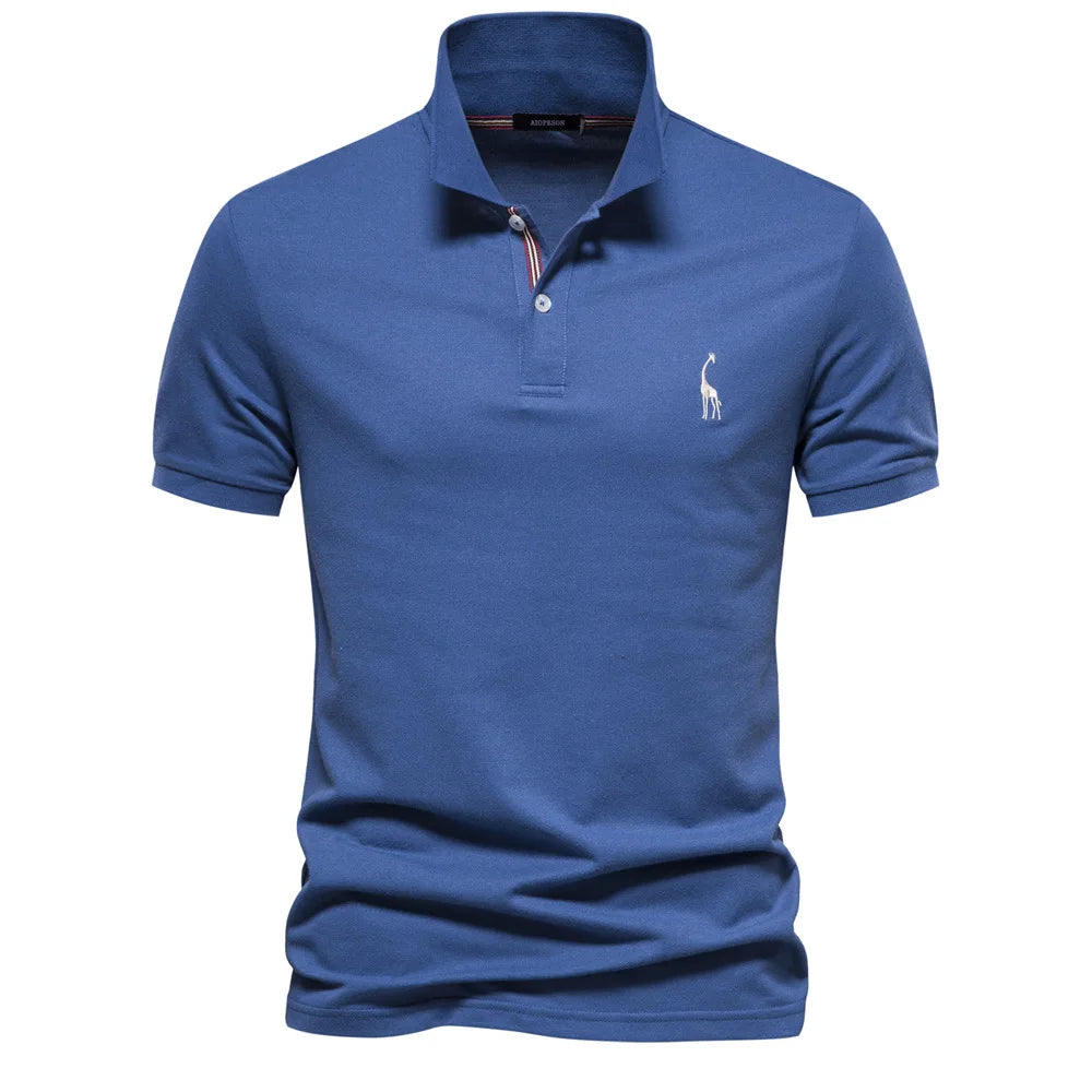 Herr Smal Fit Polo Skjorta Andningsbart Tyg