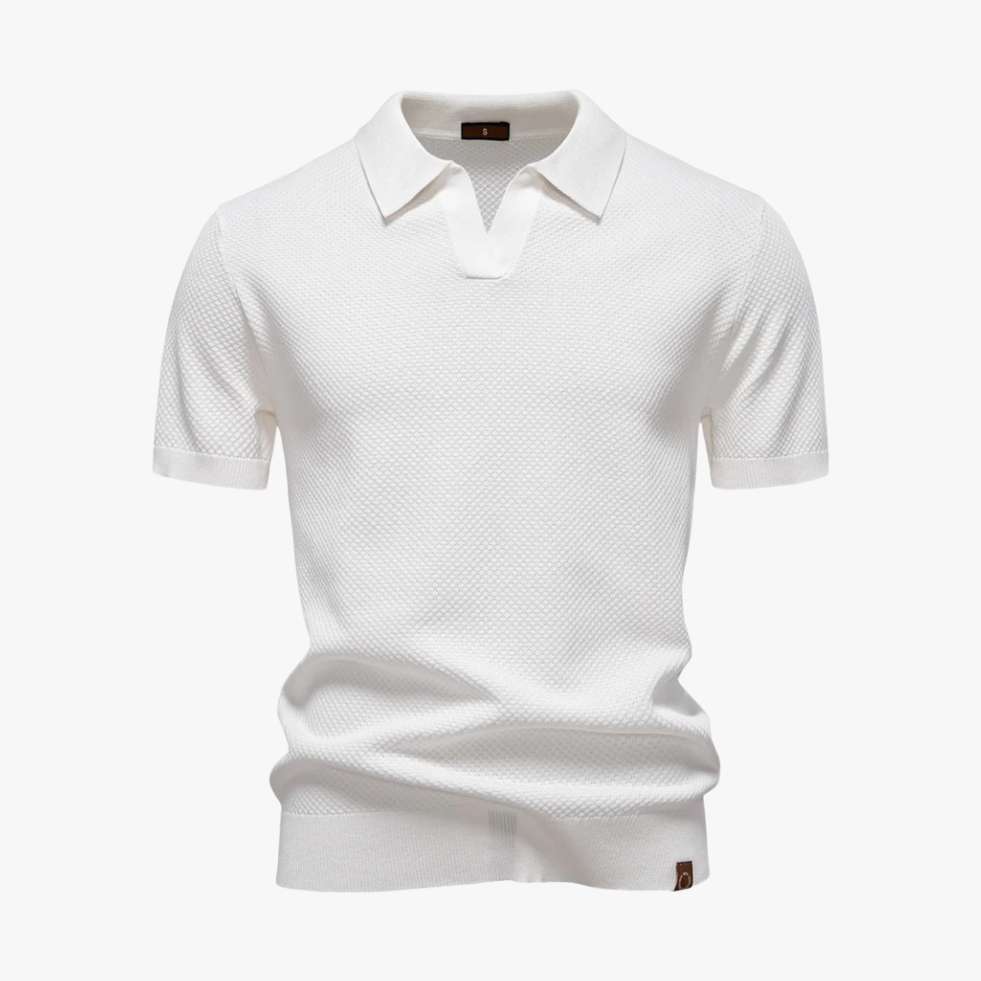 Herr Stickad Poloskjorta Mjuk