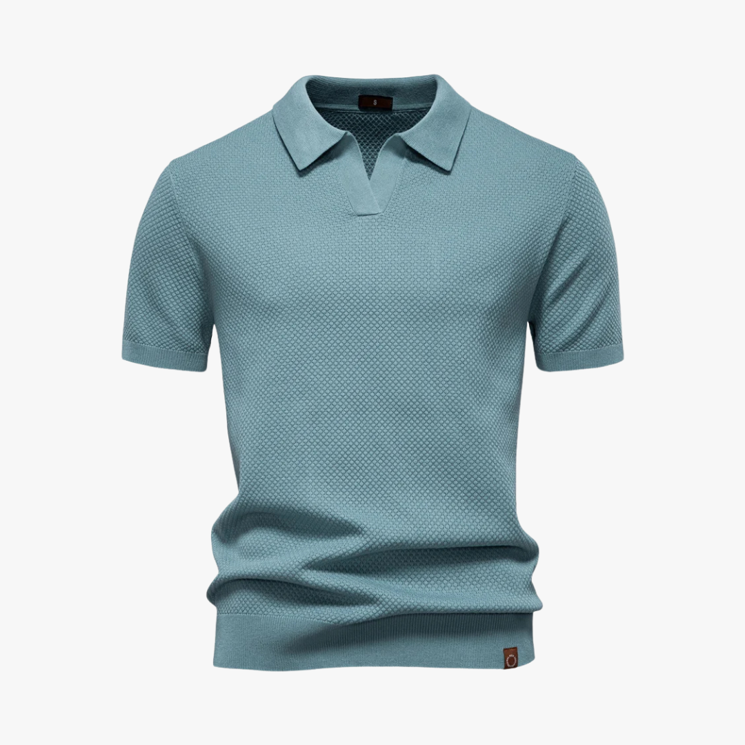 Herr Stickad Poloskjorta Mjuk