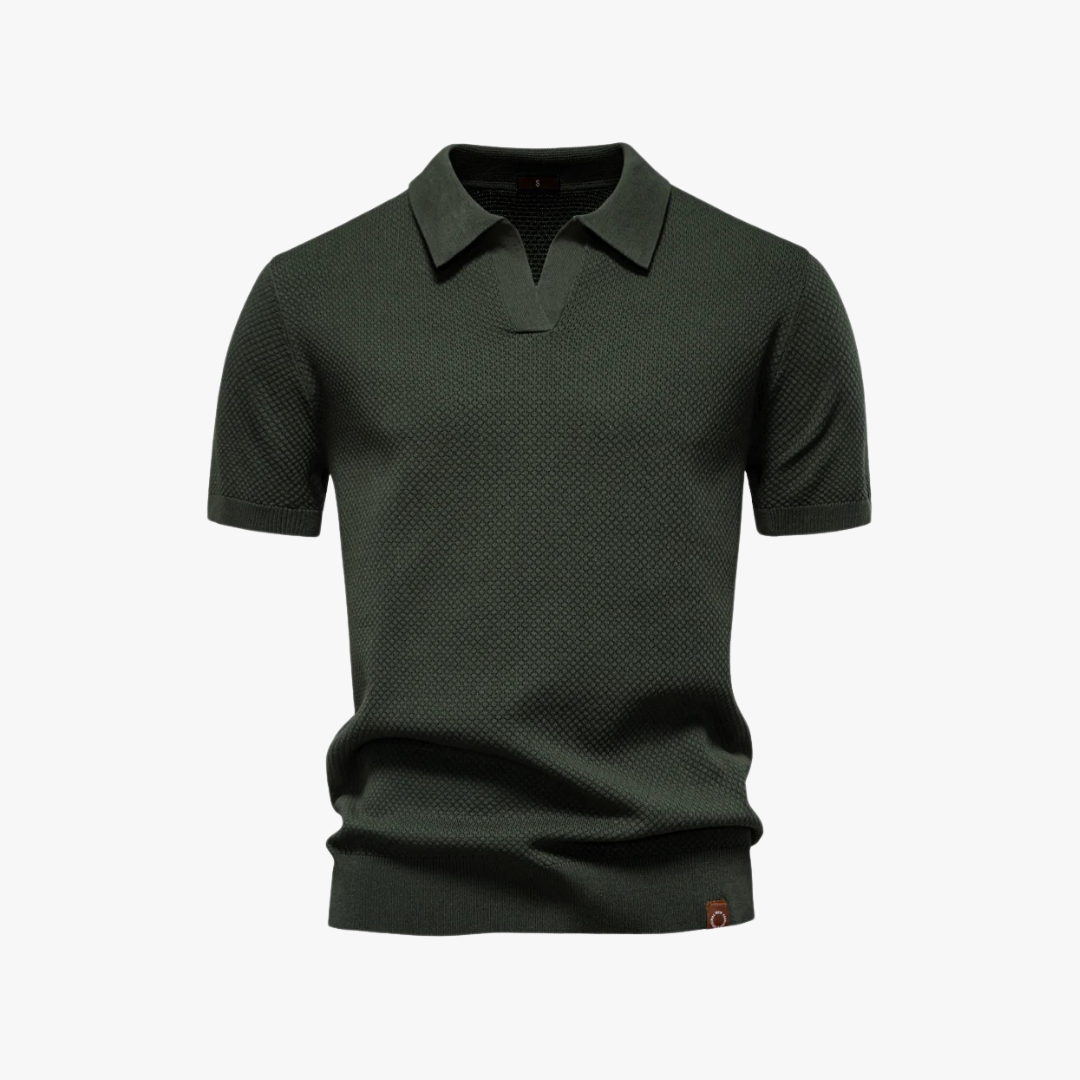 Herr Stickad Poloskjorta Mjuk