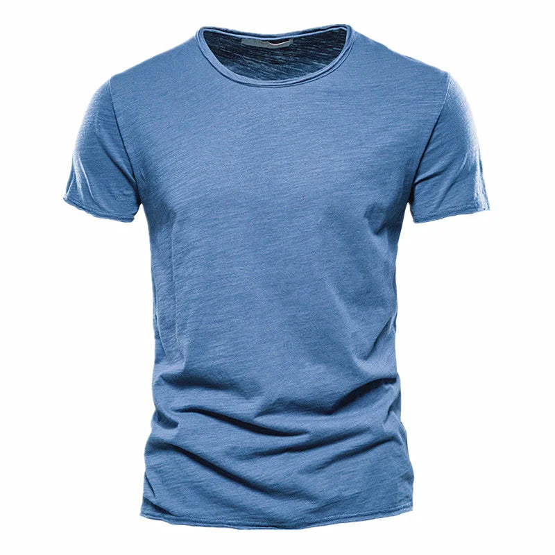 Herr T-Shirt Bomull Lätt och Andningsbar