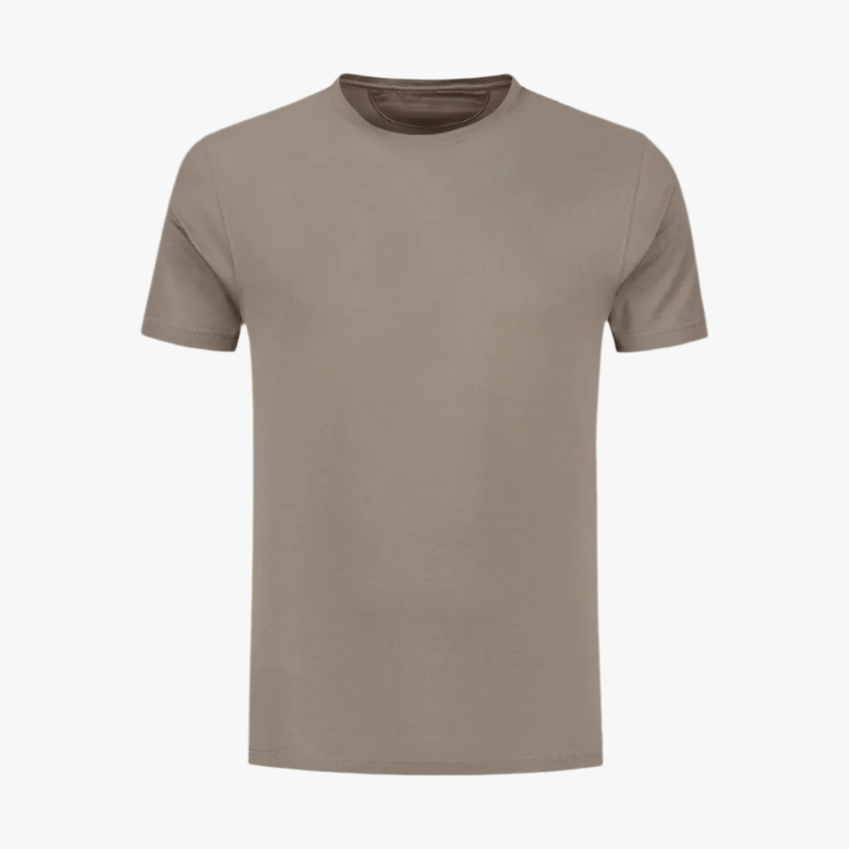 Herr T-shirt Merceriserad Bomull Klassisk Rundhalsad
