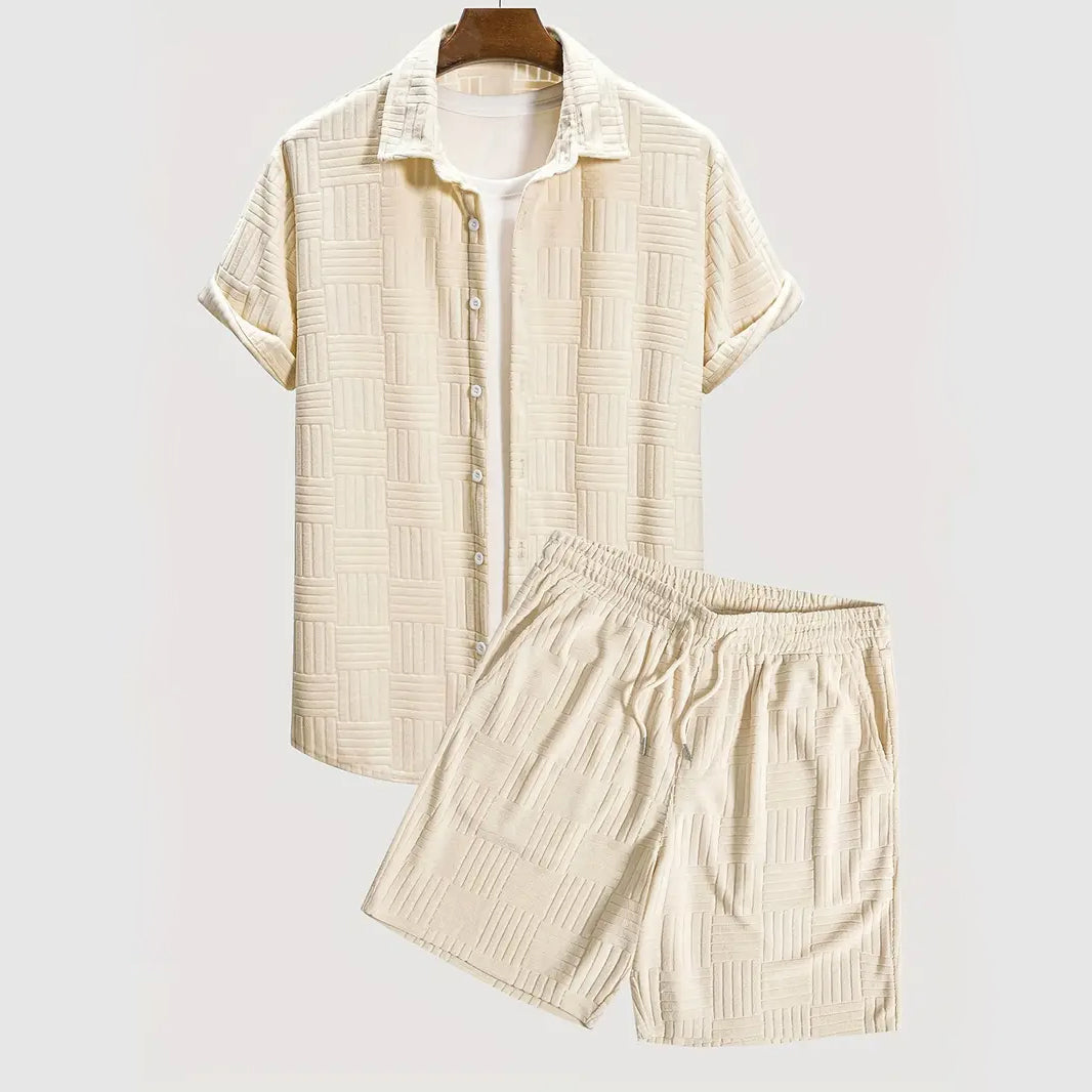 Herrens Elegant Ensemble - Modern Outfit för Avslappnade Tillfällen