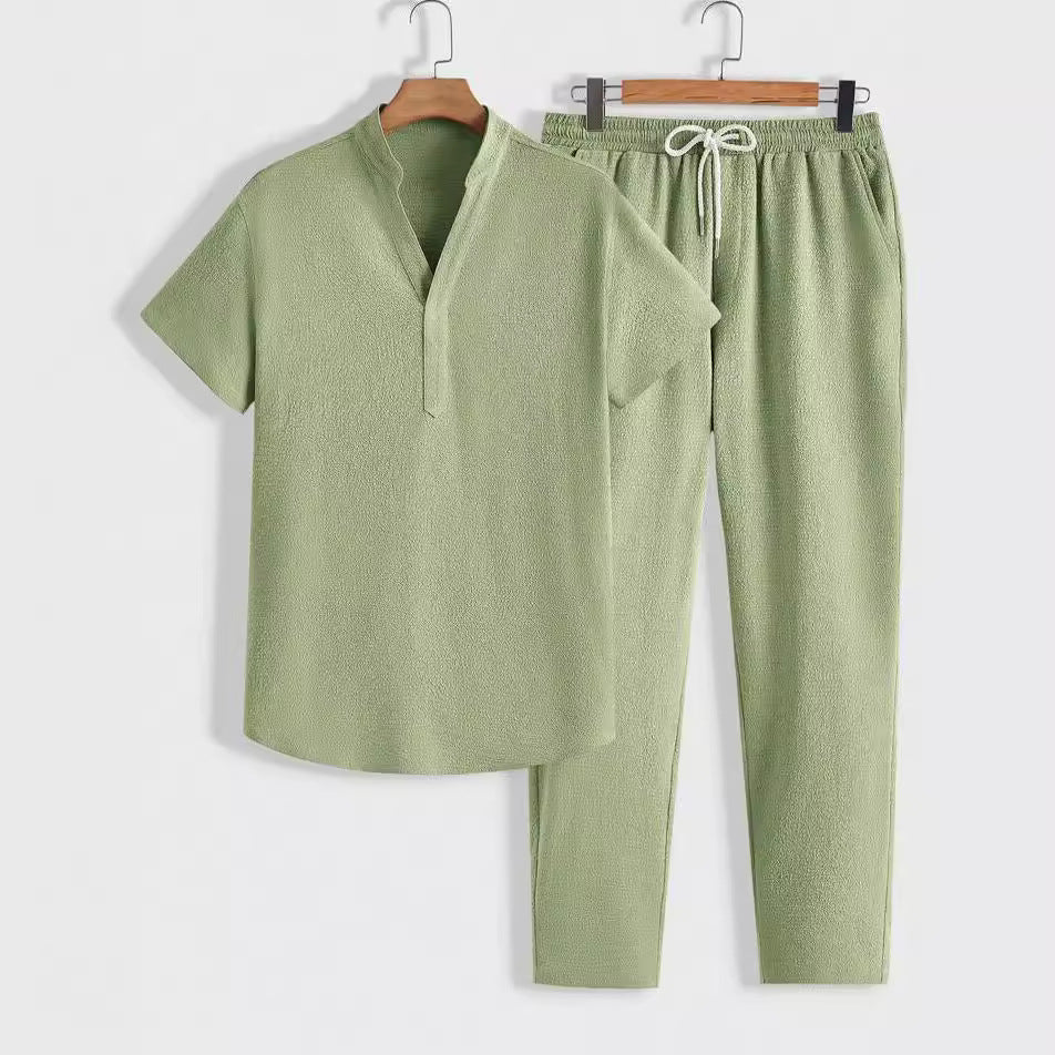 Herrens Lätta Tygset Andningsbart T-Shirt och Byxor
