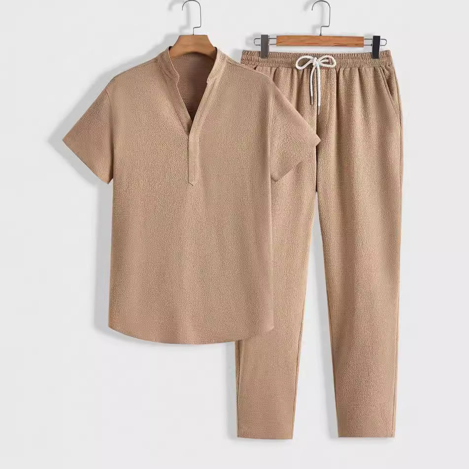 Herrens Lätta Tygset Andningsbart T-Shirt och Byxor