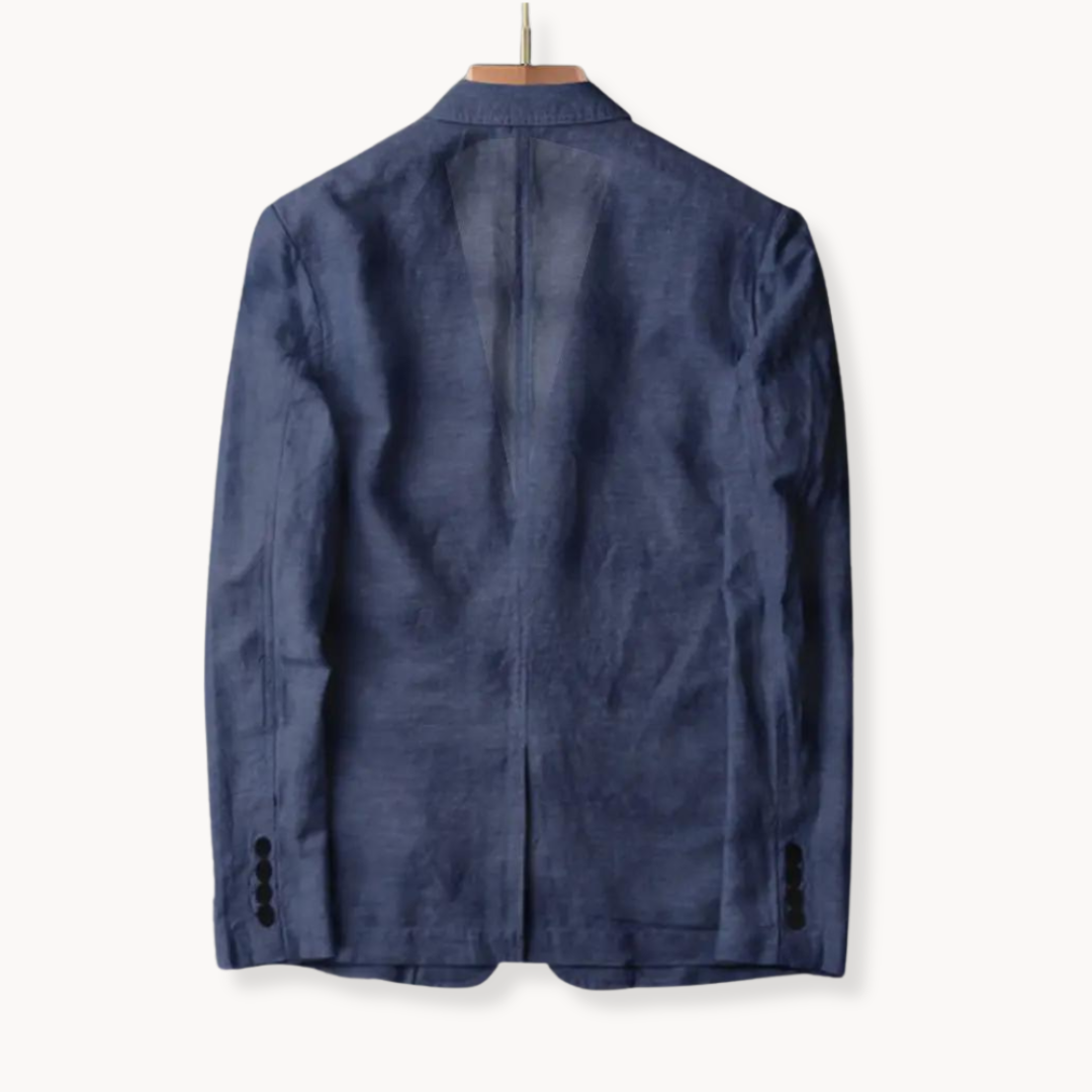 Herrens Linne Blazer för Varma Dagar - Elegant och Mångsidig