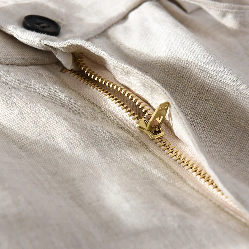 Herrens Linneshorts för Sommar - Avslappnad och Modern Design