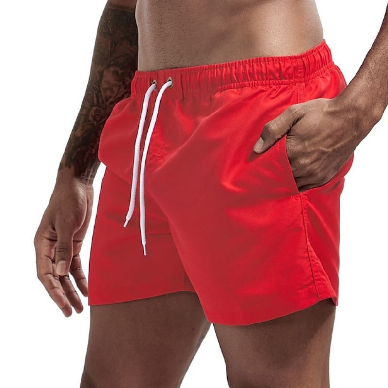 Herrens Snabbtorkande Strandshorts Lätt Material