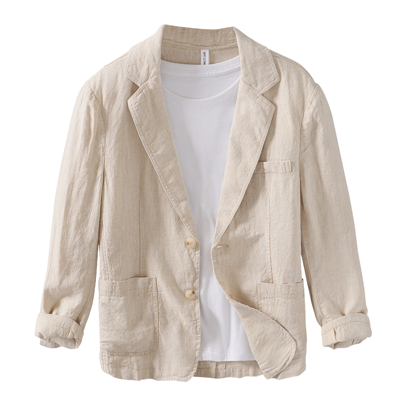 Herrens Vintage Linne Blazer