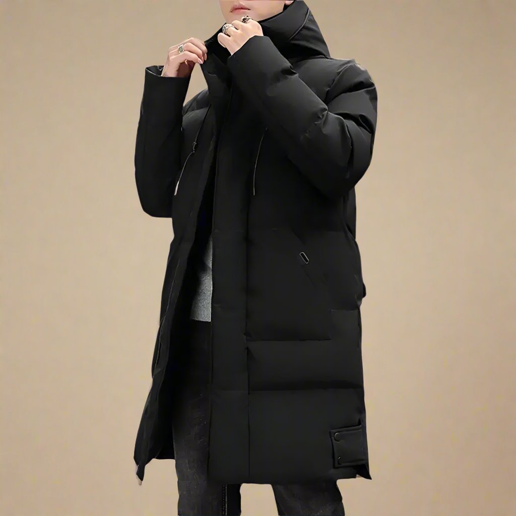 Herrens Långa Vattentäta Jacka med Modern Design 1