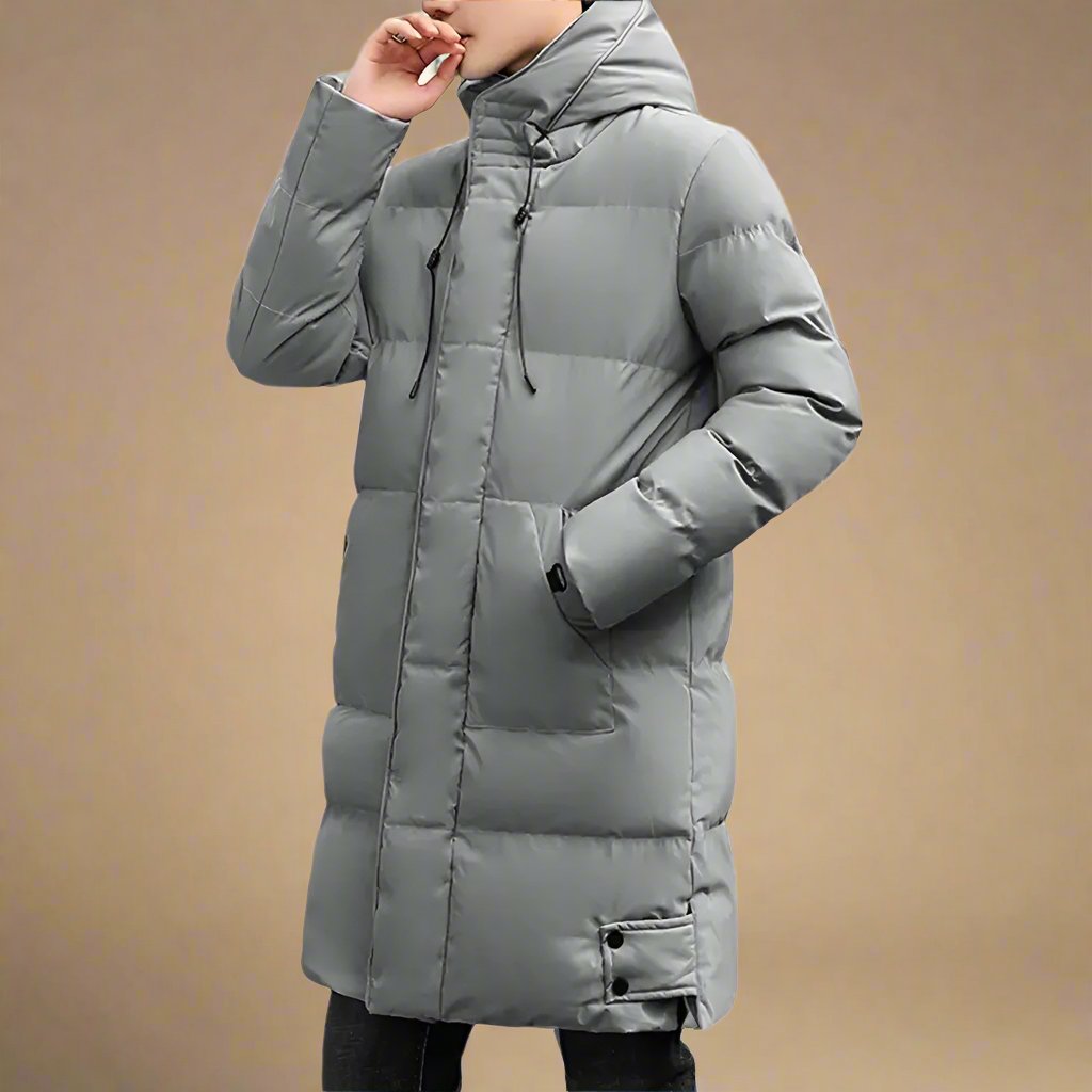 Herrens Långa Vattentäta Jacka med Modern Design 2