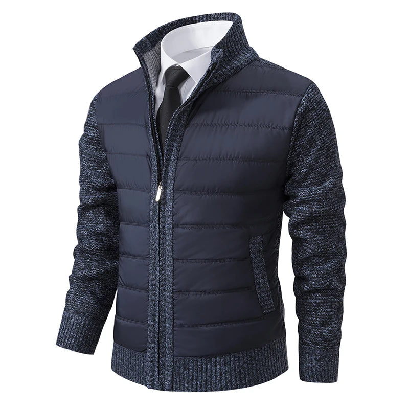 Herrjacka Fleece Vinterjacka för Modern Stil och Komfort