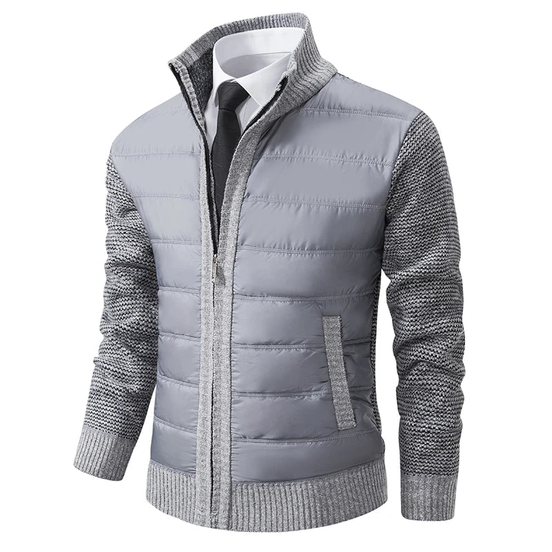 Herrjacka Fleece Vinterjacka för Modern Stil och Komfort