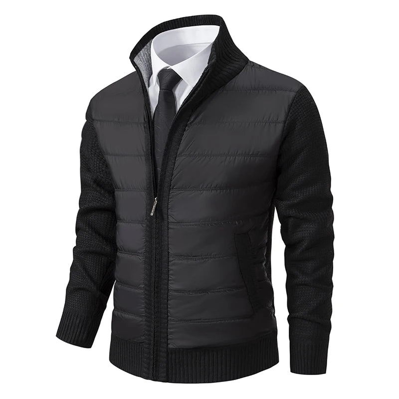 Herrjacka Fleece Vinterjacka för Modern Stil och Komfort