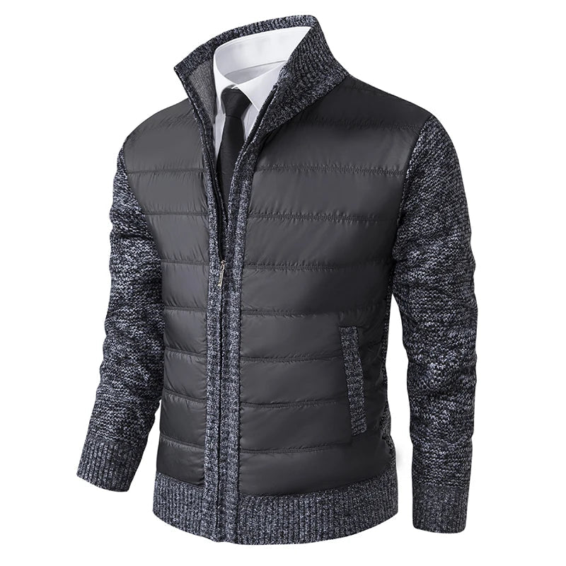 Herrjacka Fleece Vinterjacka för Modern Stil och Komfort