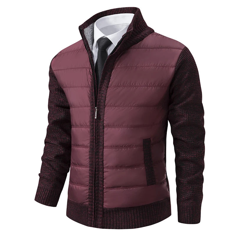Herrjacka Fleece Vinterjacka för Modern Stil och Komfort