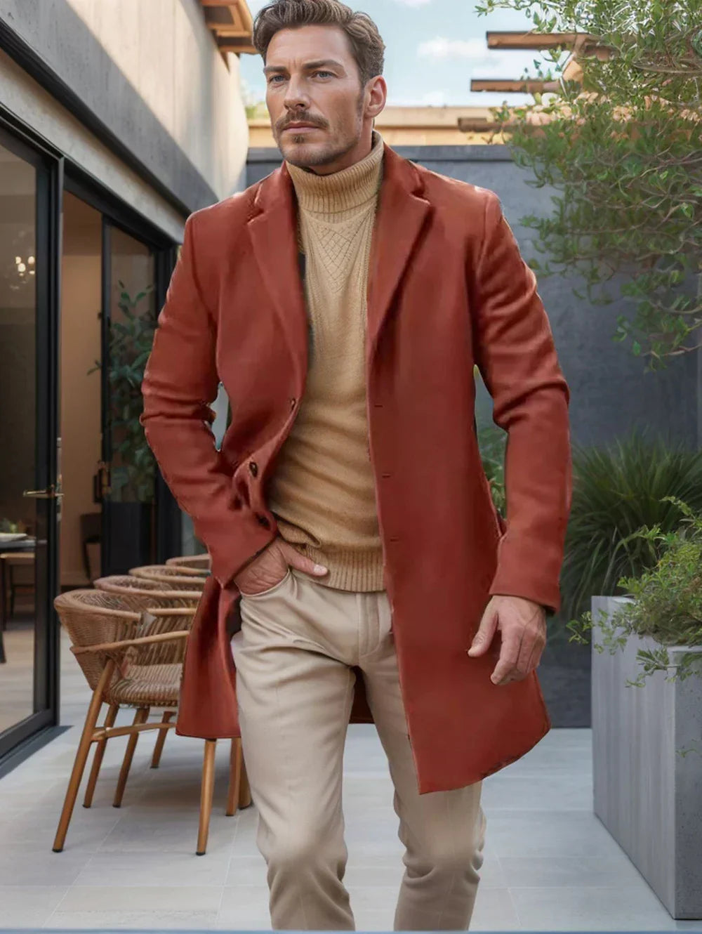 Herrjacka Högkvalitativt Tyg Elegant Design