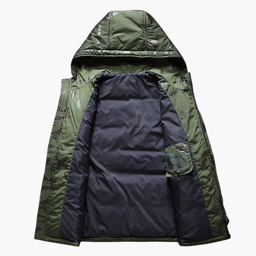 Herrjacka Vinter med Huva och Dragkedja för Utomhusbruk 4