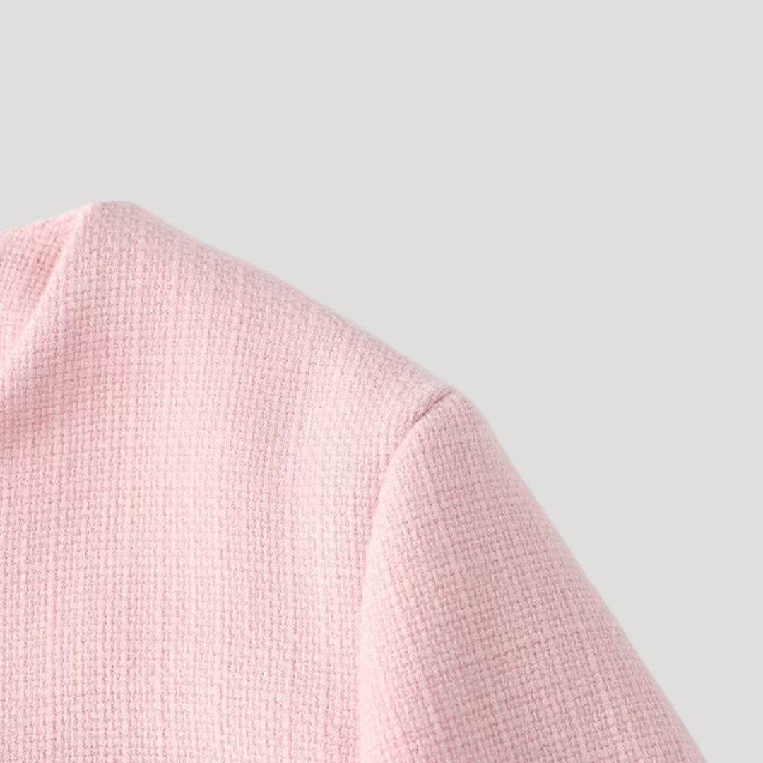 Kvinno Croppad Knapp-up Cardigan med Fickor 3