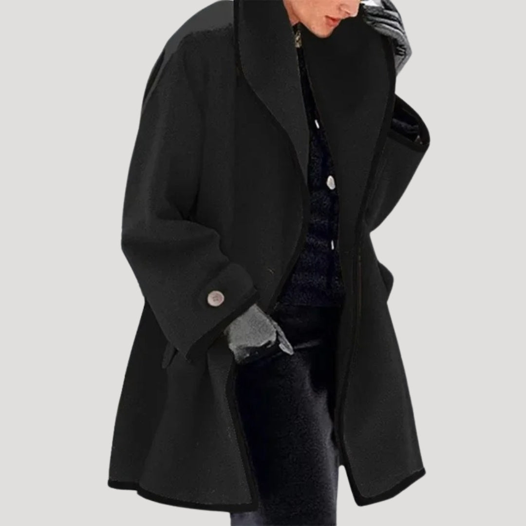 Kvinno vinterullkappa med elegant svängdesign 4