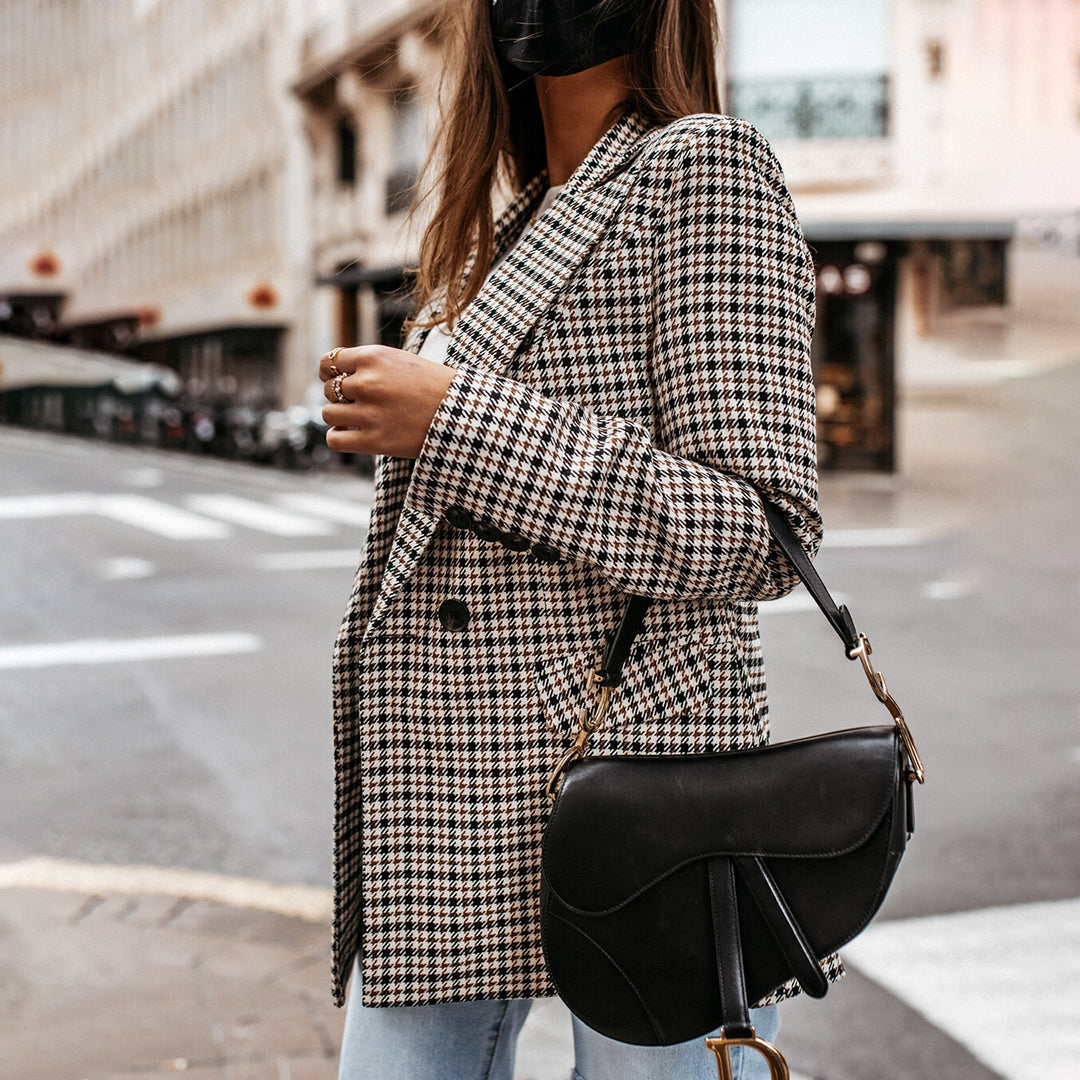 Kvinnors Blazer i Naturliga Material