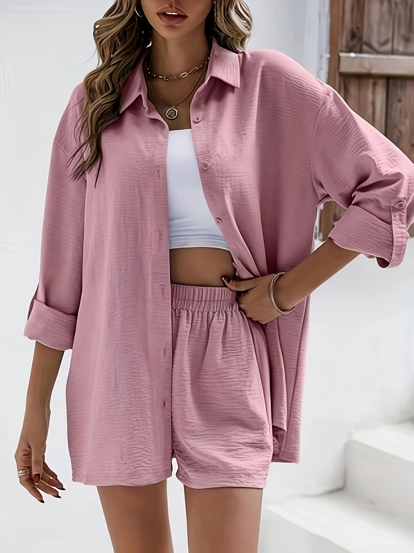 Kvinnors Bomull Kort Uppsättning