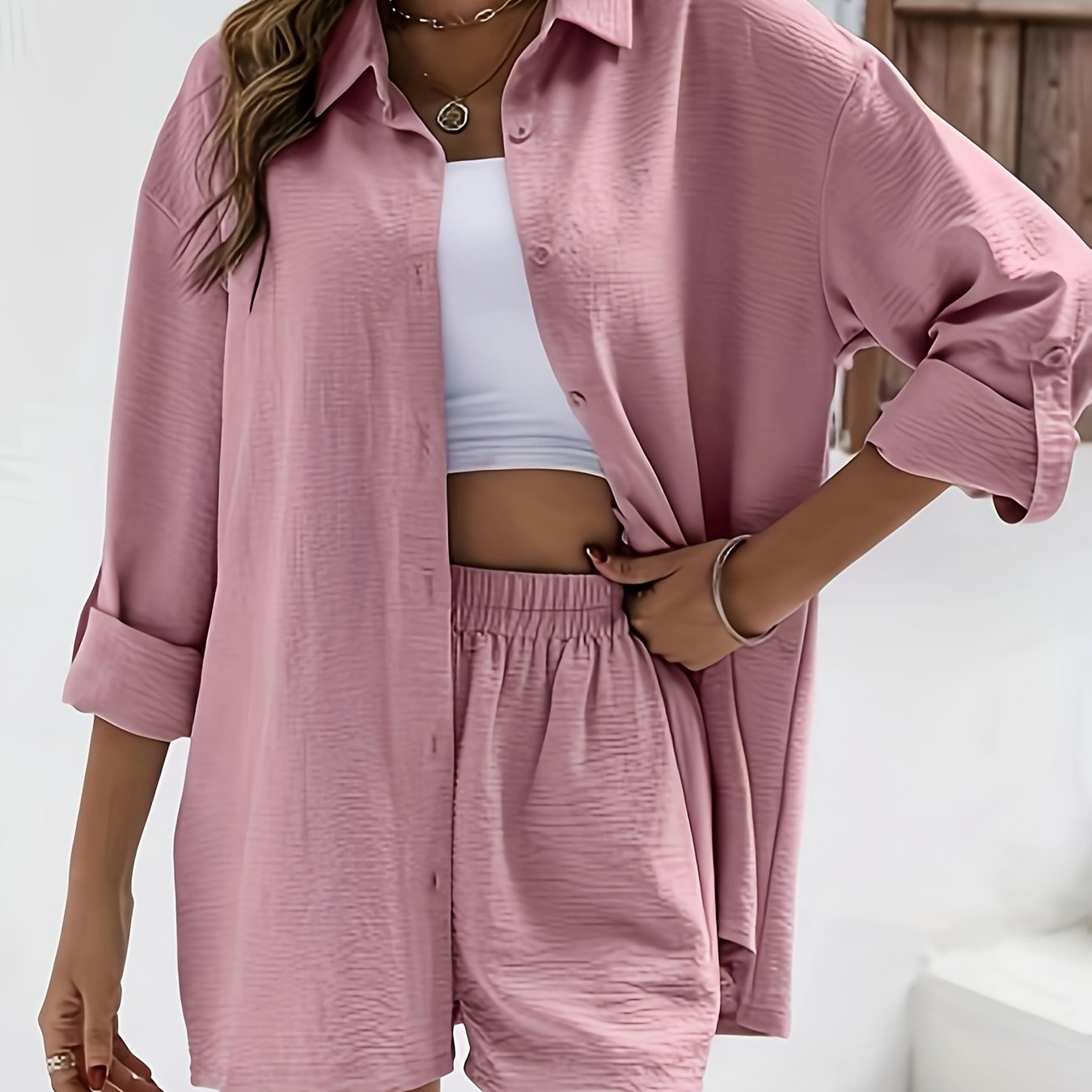 Kvinnors Bomull Kort Uppsättning