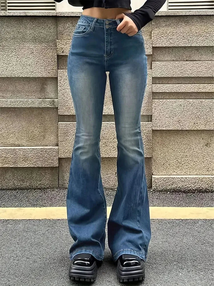 Kvinnors Denim Hög Midja Jeans