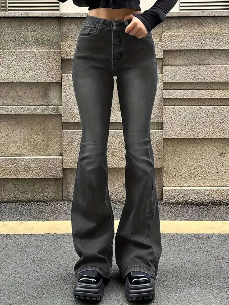 Kvinnors Denim Hög Midja Jeans