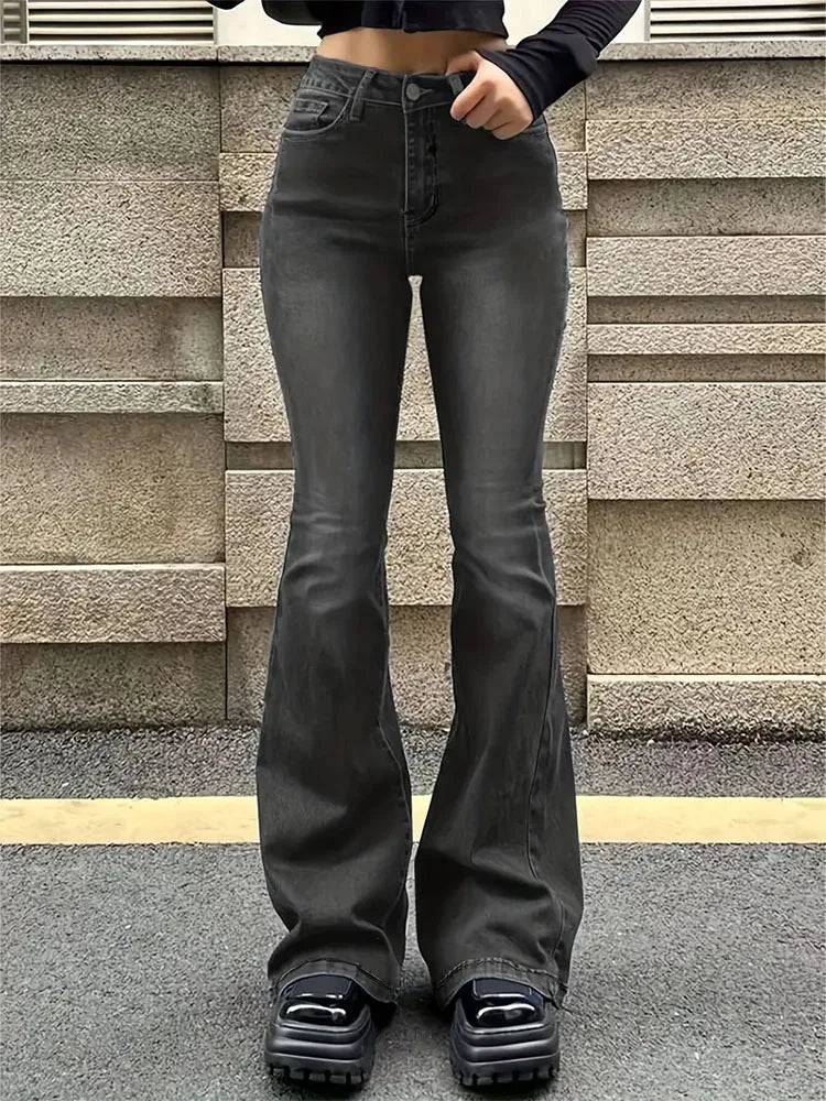 Kvinnors Denim Hög Midja Jeans
