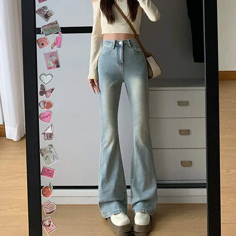 Kvinnors Denim Hög Midja Jeans