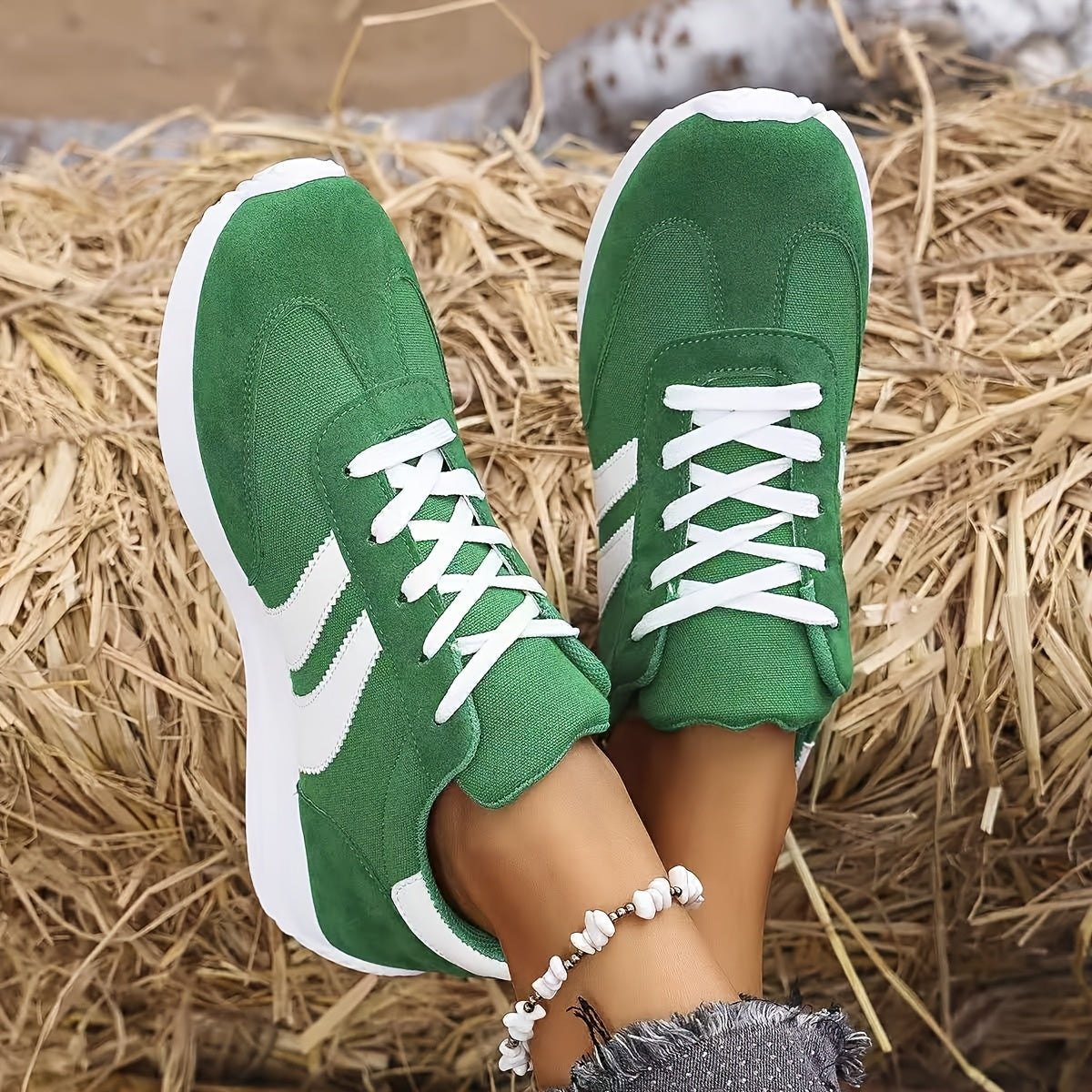 Kvinnors Syntetiska Mocka Sneakers Låg Axel