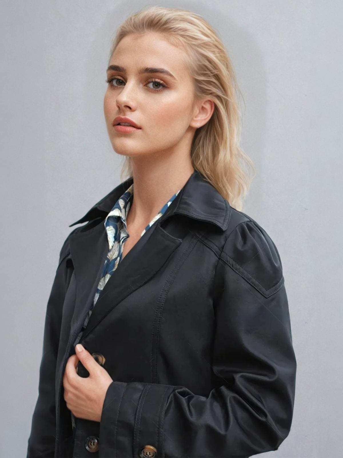 Kvinnors Trenchcoat Dam med Getailleerad Passform