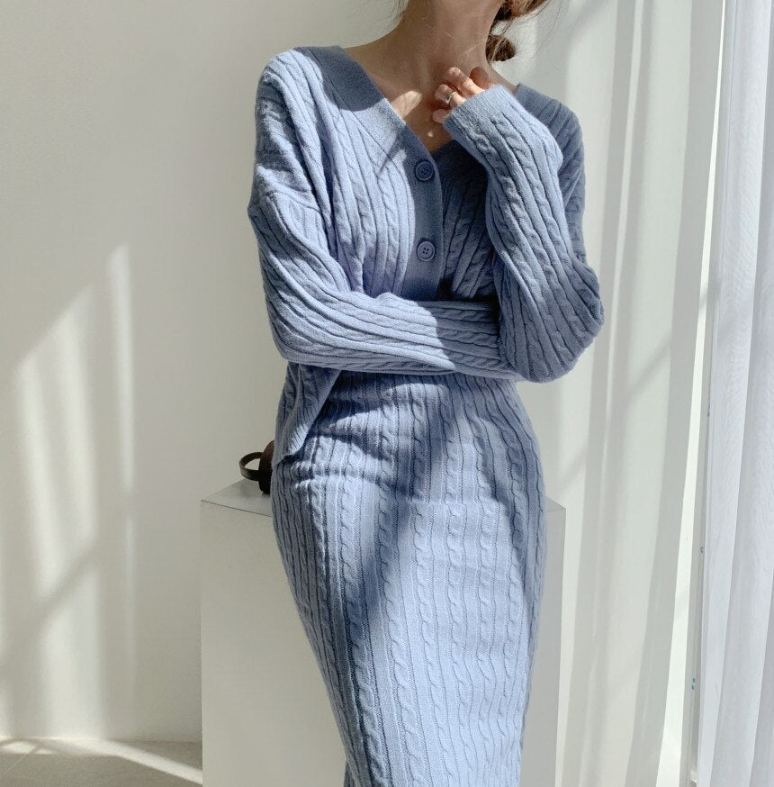 Lily | Stickad topp och kjolset