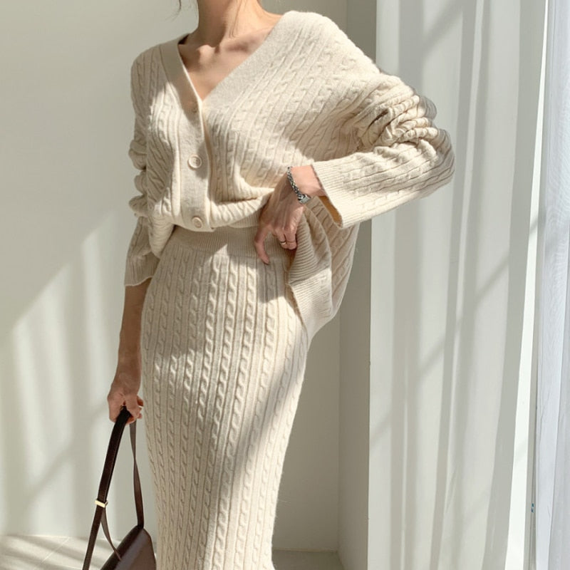 Lily | Stickad topp och kjolset