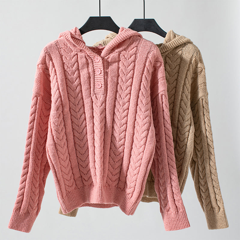 Maja | Stickad Hoodie