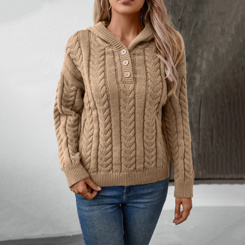 Maja | Stickad Hoodie
