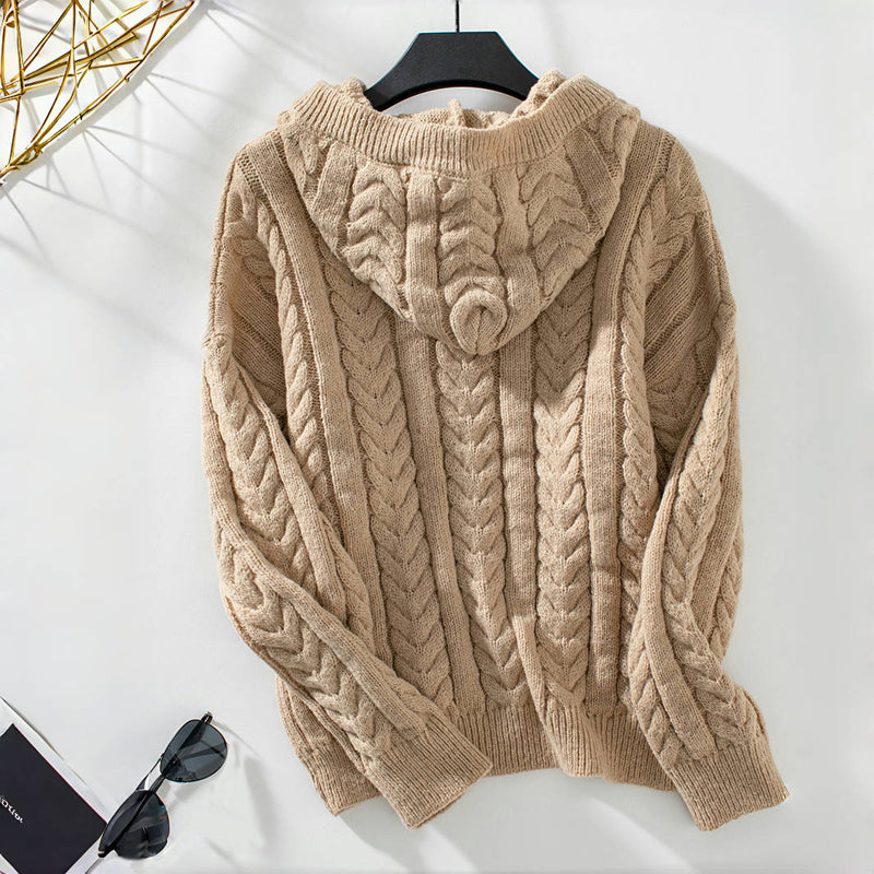 Maja | Stickad Hoodie