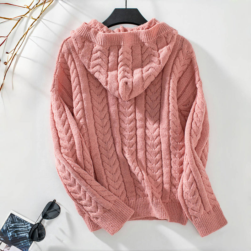 Maja | Stickad Hoodie