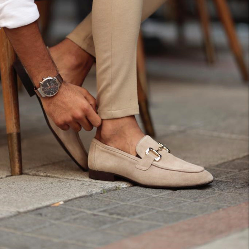 Mäns Mocka Loafers med Hästbit Detalj