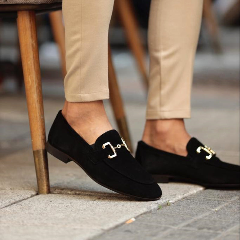 Mäns Mocka Loafers med Hästbit Detalj