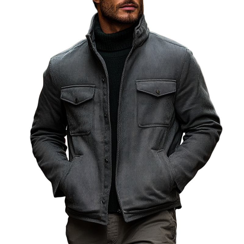 Mäns Enkel Breasted Lapeljacka för Modern Elegans 0