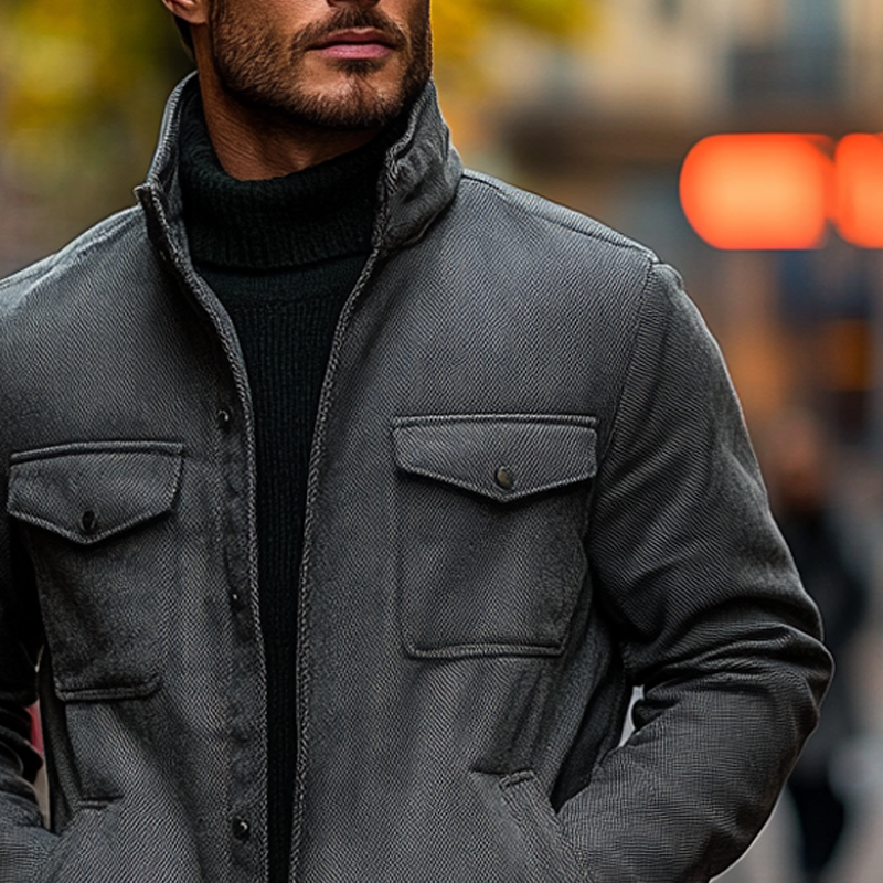 Mäns Enkel Breasted Lapeljacka för Modern Elegans 2