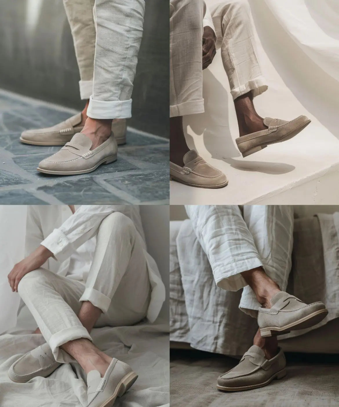 Monaco | Vintage Loafers i läder