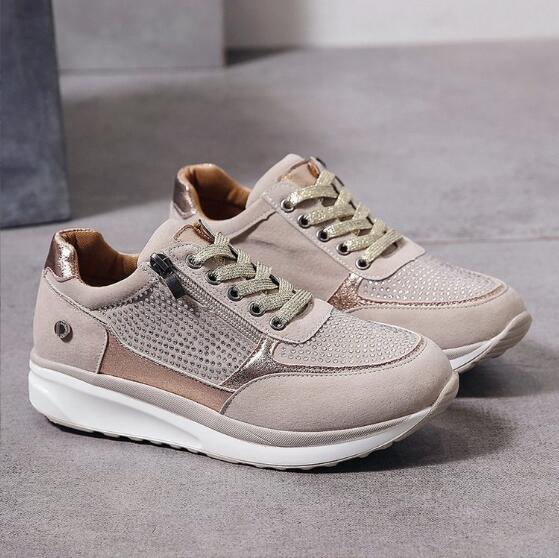 Kvinnors Mocka Sneakers för Avslappnat Vardagsbruk-2