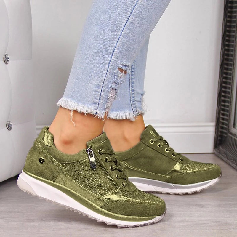 Variant image for Kvinnors Mocka Sneakers för Avslappnat Vardagsbruk-19