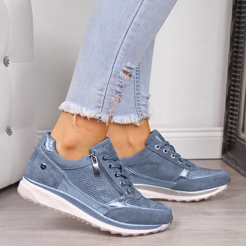 Kvinnors Mocka Sneakers för Avslappnat Vardagsbruk-4