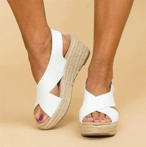 Dam Espadrille Sandaler Lätt Design-1