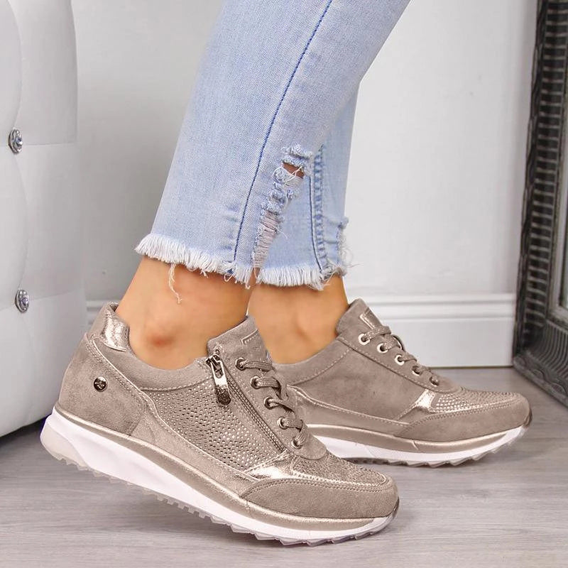 Variant image for Kvinnors Mocka Sneakers för Avslappnat Vardagsbruk-28